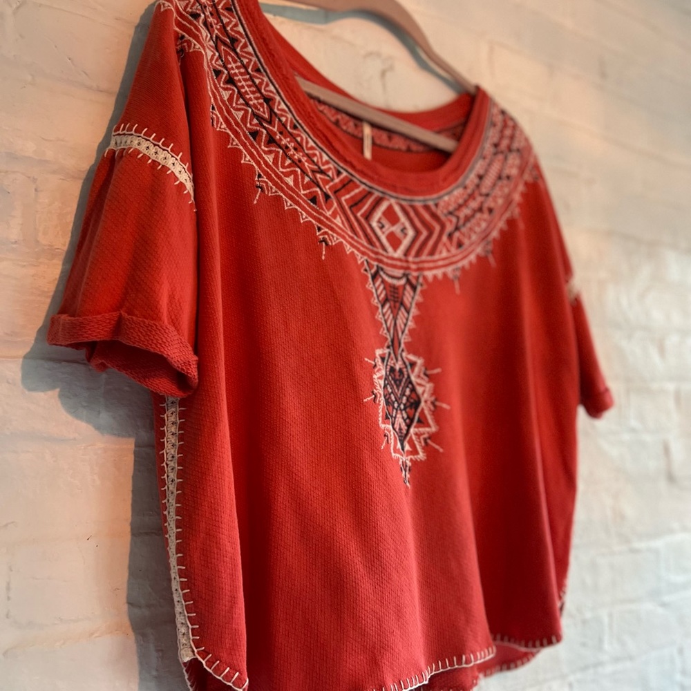 Free People embroidered top